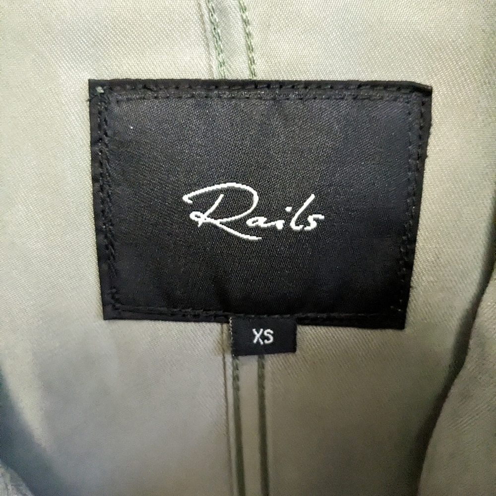 Rails Maverick Twill Military Jacket In Sage Size… - image 6